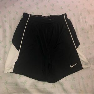 Nike black and white large dry fit shorts